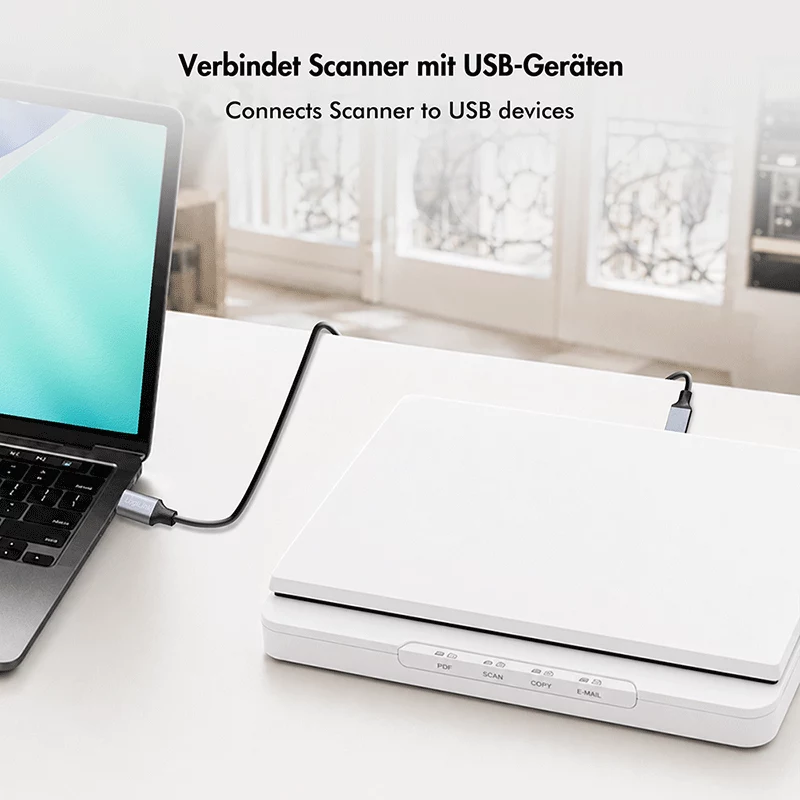Logilink CU0107 USB 2.0 kabelis, USB-A/M uz USB-B/M, 480 Mbps, neilons, metāls, melns/sudrabs, 2 m