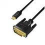 Logilink UA0473 USB 3.2 Gen1 Type-C kabelis, C/M uz DVI-D/M, 1080p/60 Hz, melns, 1,8 m