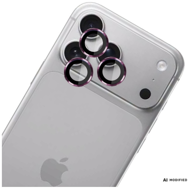3MK Lens Protection Pro Apple iPhone 18 Pro / 18 Pro Max kameras objektīva aizsargs, rūdīts stikls, Burgundy