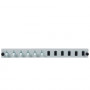 EFB Elektronik SB-FP-6SC-S-OM4 optiskās šķiedras priekšējais panelis montāžai statnē, 1U, pelēks, metāls, 432 mm