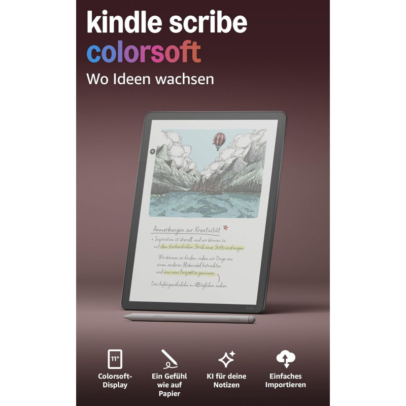 Kindle Scribe Colorsoft e-lasītājs, 64 GB, grafīta