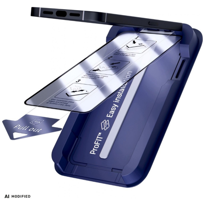 3MK HardGlass Max rūdītais stikls ar aplikatoru Apple iPhone 15 / 16, melns