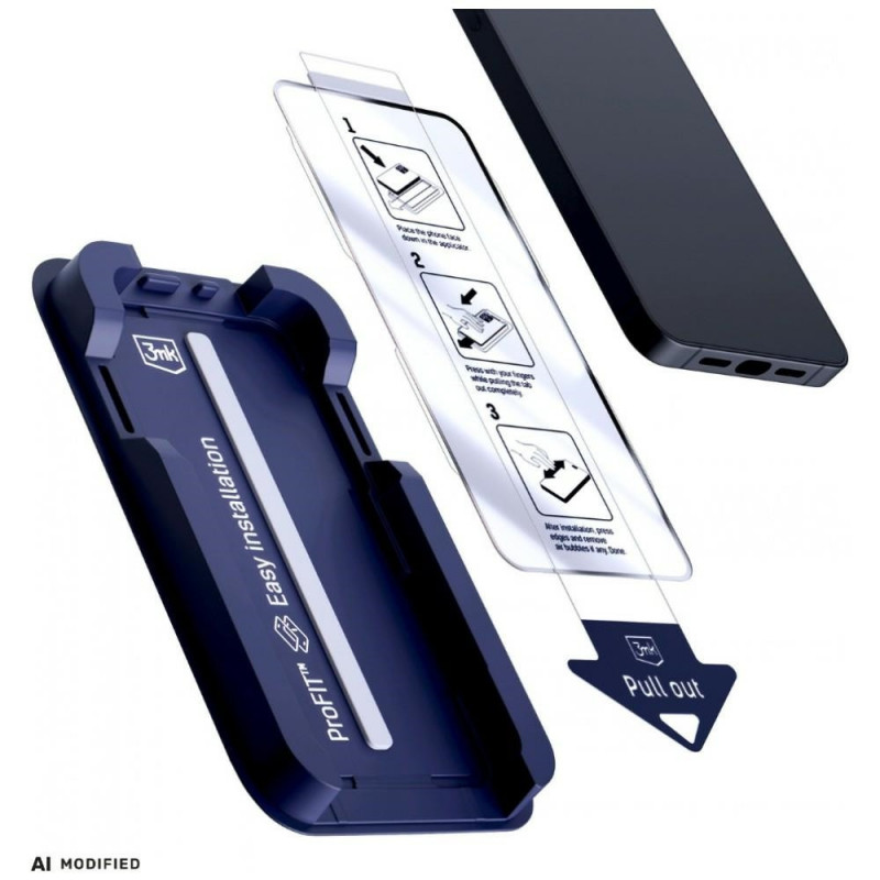 3MK HardGlass Max rūdītais stikls ar aplikatoru Samsung Galaxy S25 Ultra, melns