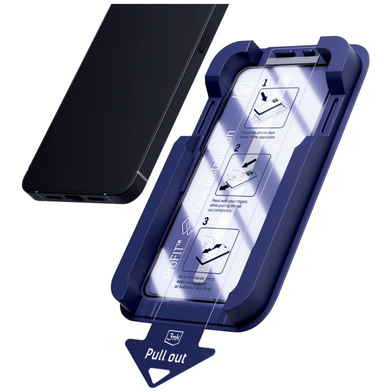 3MK HardGlass Max rūdītais stikls ar aplikatoru Apple iPhone 16 Pro Max