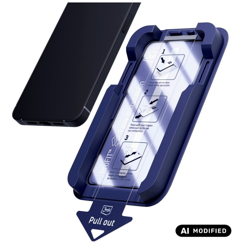 3MK HardGlass Max rūdītais stikls Apple iPhone 15 Pro, melns