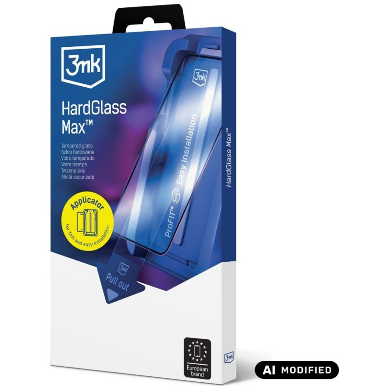 3MK HardGlass Max rūdītais stikls Apple iPhone 15 Pro, melns