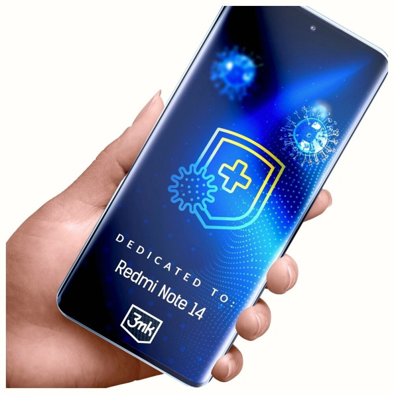 3MK SilverProtection+ Xiaomi Redmi Note 14 4G pretmikrobu aizsargplēve