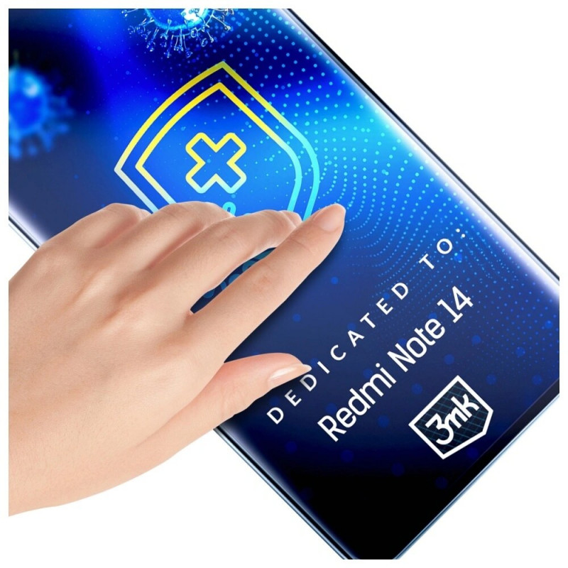 3MK SilverProtection+ Xiaomi Redmi Note 14 4G pretmikrobu aizsargplēve