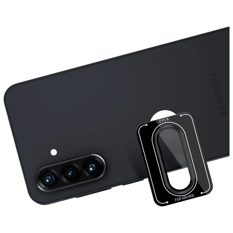 3MK Lens Protection Pro kameras objektīva stikls Samsung Galaxy A36 / A56 5G, melns