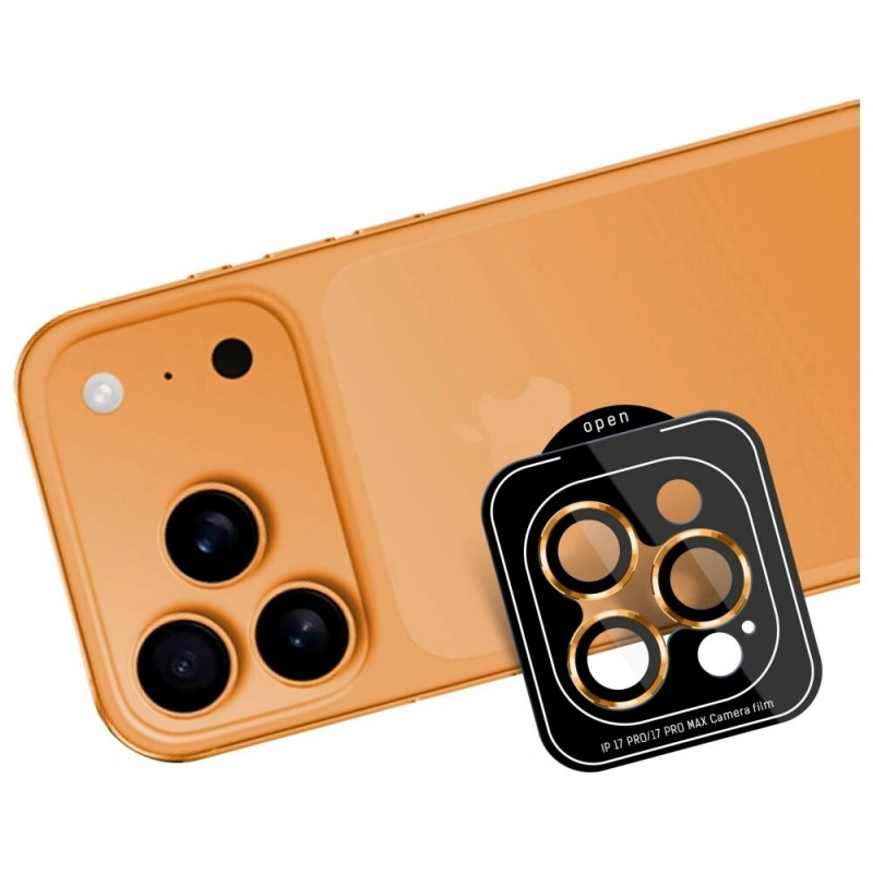 3MK Lens Protection Pro kameras objektīva rūdītais stikls Apple iPhone 17 Pro / 17 Pro Max, oranžs