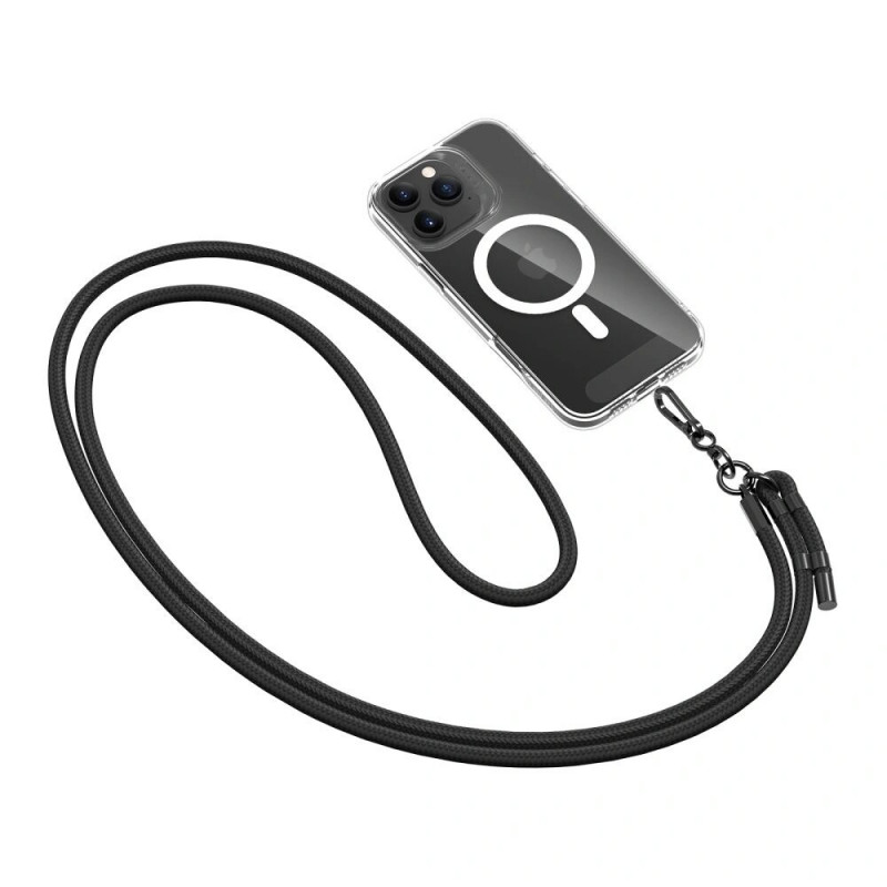 Tech-Protect C1S Rope Crossbody Strap, melns/melns