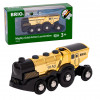BRIO World zelta akumulatora lokomotīve ar gaismu un skaņu (33630)