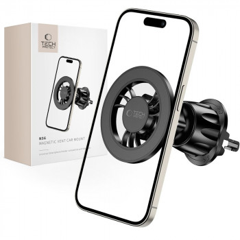 Tech-Protect N56 Magnetic MagSafe ventilācijas auto turētājs, melns