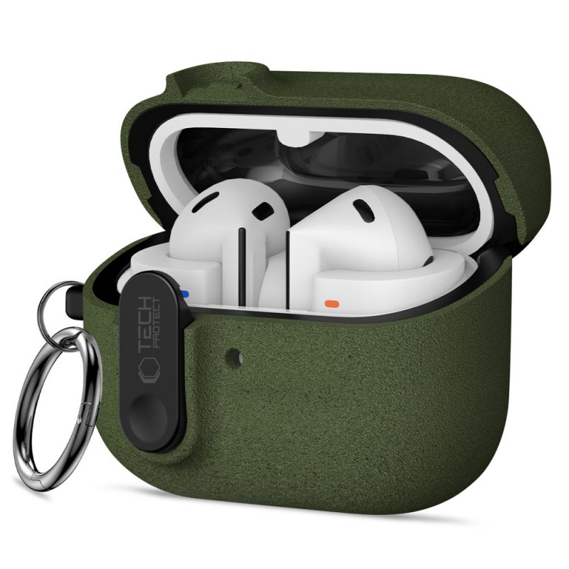 Tech-Protect Slim Hook vāciņš Samsung Galaxy Buds 3 / 3 FE / 3 Pro, olīvu zaļš