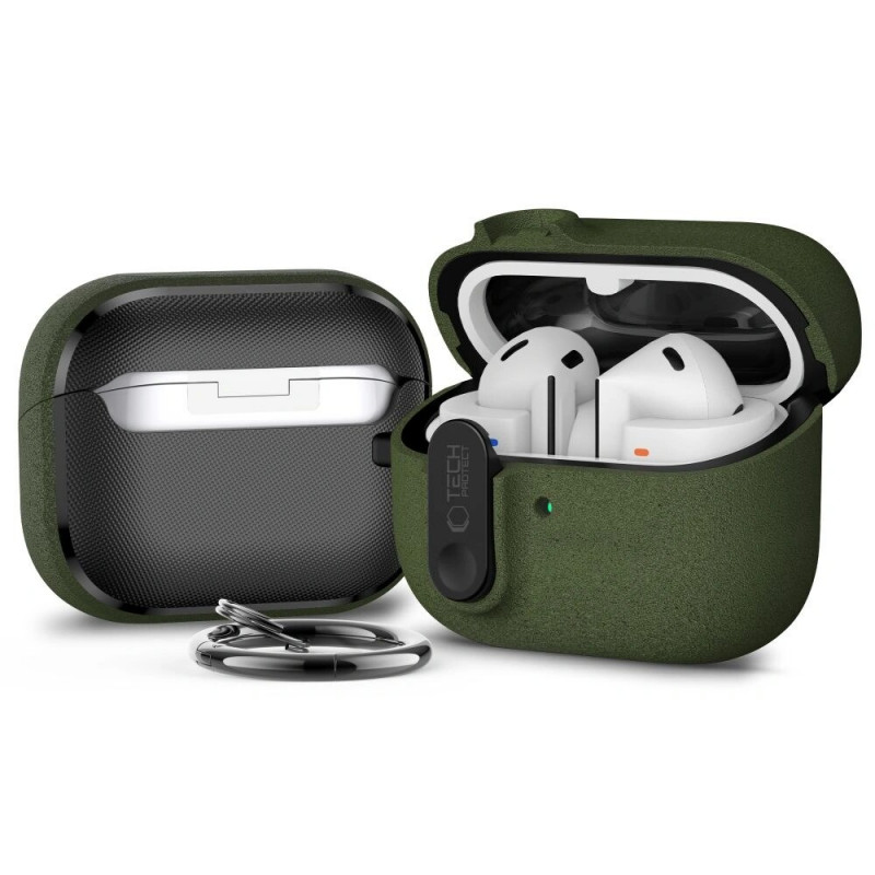 Tech-Protect Slim Hook vāciņš Samsung Galaxy Buds 3 / 3 FE / 3 Pro, olīvu zaļš