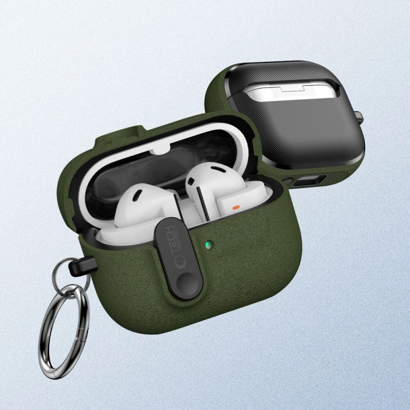 Tech-Protect Slim Hook vāciņš Samsung Galaxy Buds 3 / 3 FE / 3 Pro, olīvu zaļš
