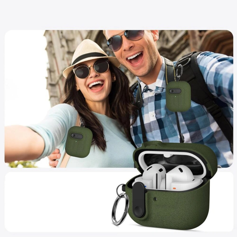 Tech-Protect Slim Hook vāciņš Samsung Galaxy Buds 3 / 3 FE / 3 Pro, olīvu zaļš
