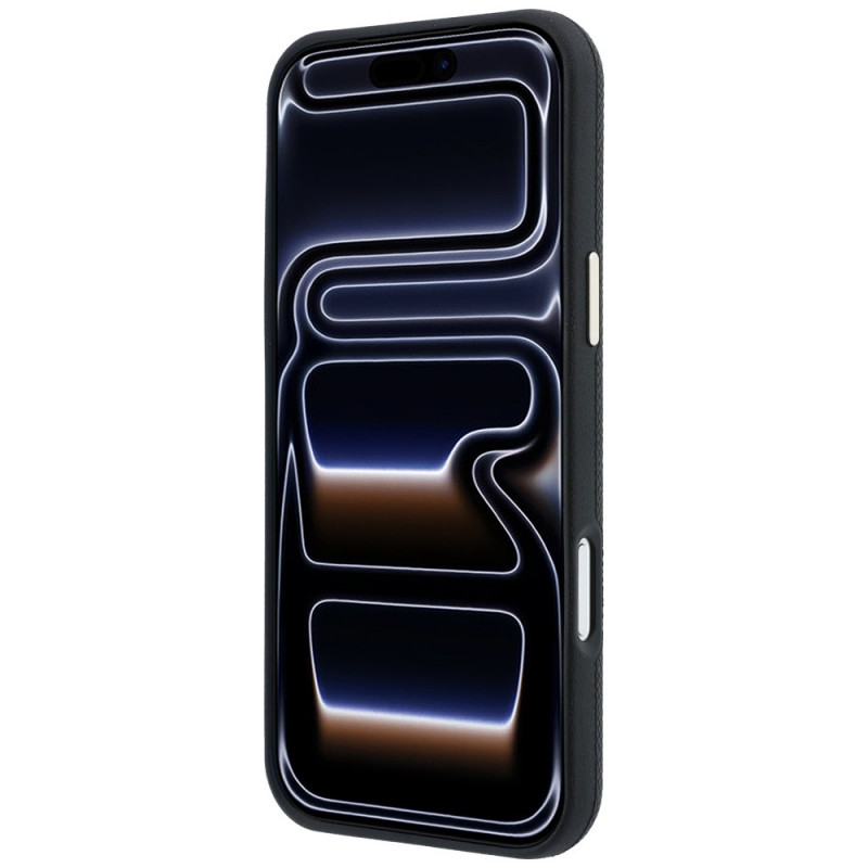 Guess GUE005537-0 Grained Round Strass Logo MagSafe vāciņš Apple iPhone 18 Pro Max / 17 Pro Max, melns