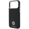 Guess GUE005537-0 Grained Round Strass Logo MagSafe vāciņš Apple iPhone 18 Pro Max / 17 Pro Max, melns