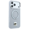 Apvalks Karl Lagerfeld with Ring Stand 360 Karl Head Pin MagSafe Apple iPhone 18 Pro Max / 17 Pro Max, pelēks (KF003236)