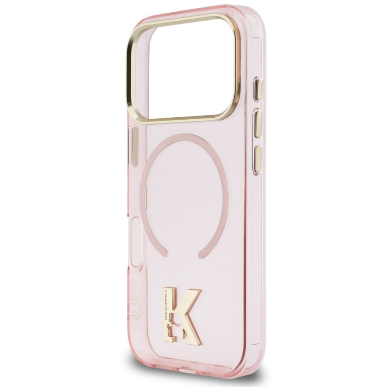 Karl Lagerfeld IML K Head vāciņš KF003412, paredzēts Apple iPhone 18 Pro Max / 17 Pro Max, rozā