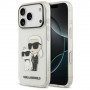 Karl Lagerfeld IML NFT Glitter Karl&Choupette vāciņš KF003400, paredzēts Apple iPhone 18 Pro Max / 17 Pro Max, caurspīdīgs