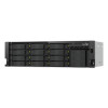 QNAP TS-h1655XeU-RP-8G 16 nodalījumu seklais statīva NAS, 8 GB RAM, 2x 10GbE, rezerves barošanas bloks