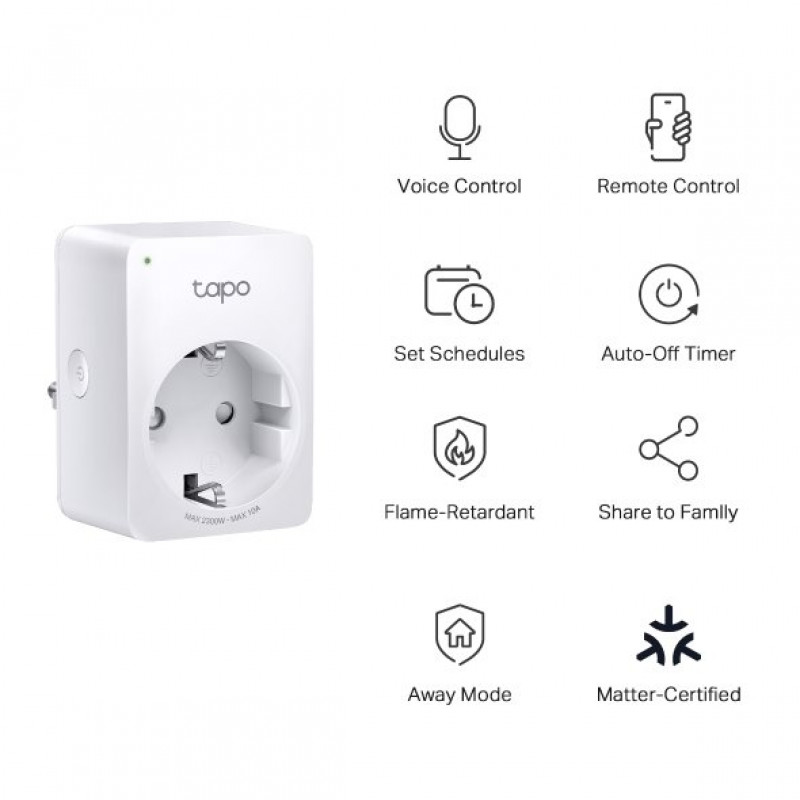TP-Link Tapo P100M mini viedā Wi-Fi kontaktligzda (EU)