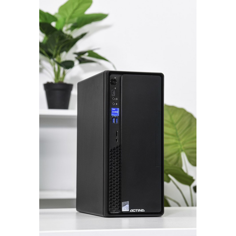 Actina Prime i3-12100 Mini Tower galddators, Intel Core i3-12100, 8 GB DDR4 RAM, 512 GB SSD, Windows 11 Home, melns