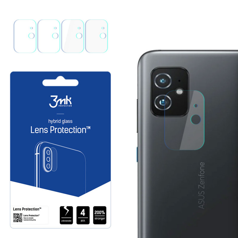 3MK Lens Protection Asus Zenfone 8 kameras objektīva aizsargstikls (4 gab.)