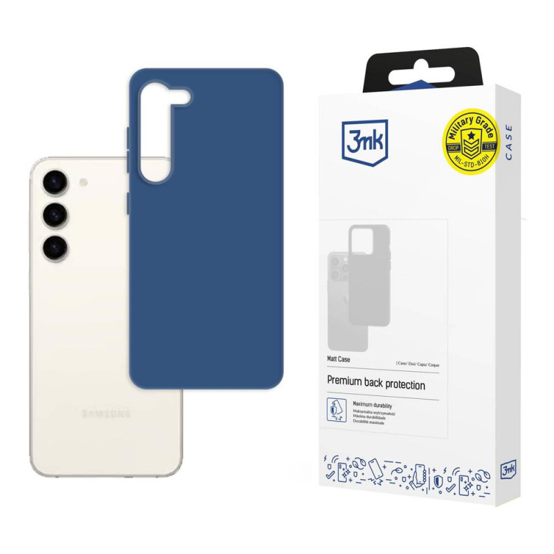 3MK Matt Case apvalks Samsung Galaxy S23+, mellenes krāsā
