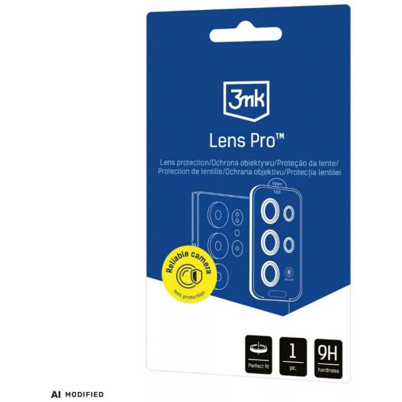 3MK Lens Protection Pro Samsung Galaxy S26 FE kameras objektīva aizsargs, rūdīts stikls, melns