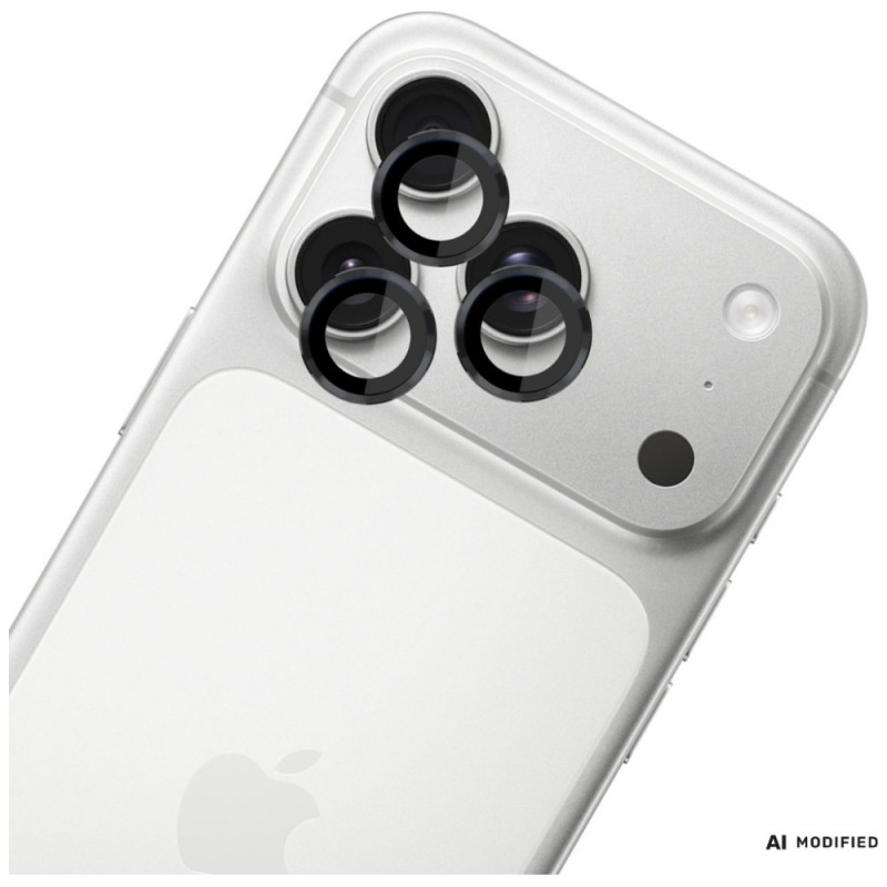 3MK Lens Protection Pro Apple iPhone 18 Pro / 18 Pro Max kameras objektīva aizsargs, rūdīts stikls, melns