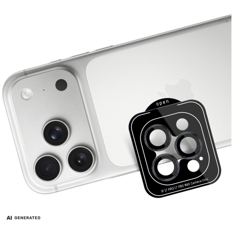 3MK Lens Protection Pro Apple iPhone 18 Pro / 18 Pro Max kameras objektīva aizsargs, rūdīts stikls, melns