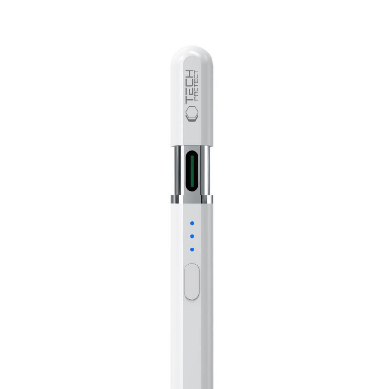Tech-Protect Digital Magnetic Stylus Pen 3 irbulis Apple iPad planšetdatoram, balts