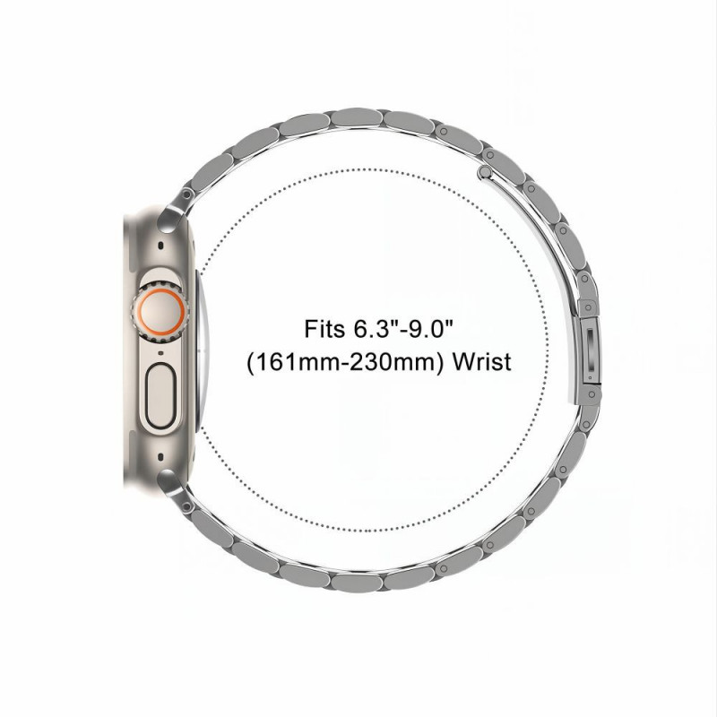 Tech-Protect Stainless nerūsējošā tērauda siksniņa pulksteņiem Apple Watch 8 / 9 / 10 / 11 / 12 / SE / Ultra (44 / 45 / 46 / 49 mm), sudraba