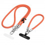 Tech-Protect C10S Rope Crossbody & Wrist tālruņa siksniņu komplekts, oranžs/titāna