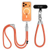 Tech-Protect C10S Rope Crossbody & Wrist tālruņa siksniņu komplekts, oranžs/titāna