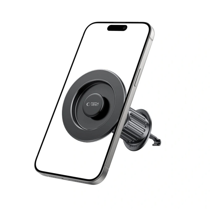 Tech-Protect N58 magnētiskais MagSafe ventilācijas auto turētājs, melns