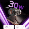 Tech-Protect CC01 2 portu auto lādētājs USB-A / USB-C, PD 30W / QC 3.0, melns