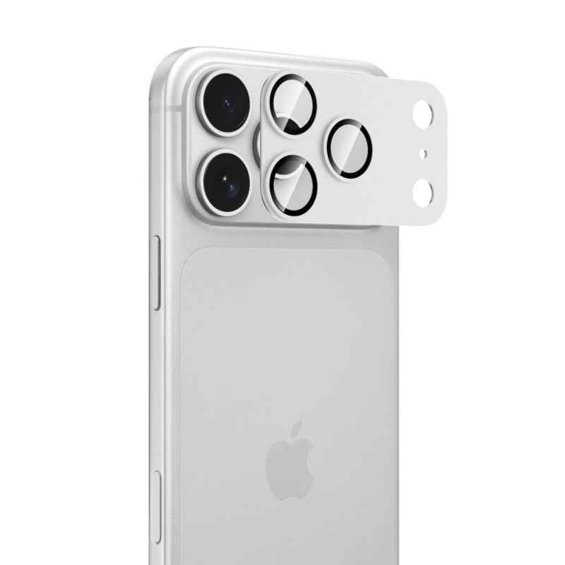 Tech-Protect Camfull Fit+ Apple iPhone 18 Pro Max kameras objektīva aizsargs, sudraba