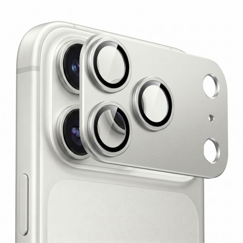 Tech-Protect Camfull Fit+ Apple iPhone 18 Pro Max kameras objektīva aizsargs, sudraba