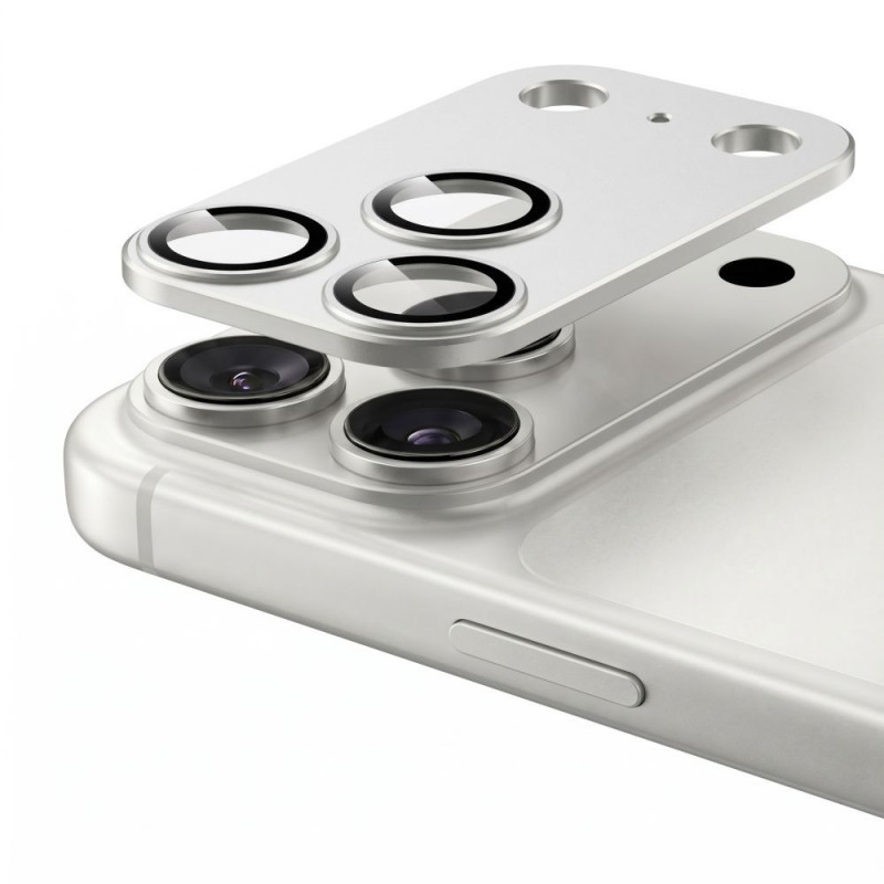 Tech-Protect Camfull Fit+ Apple iPhone 18 Pro Max kameras objektīva aizsargs, sudraba