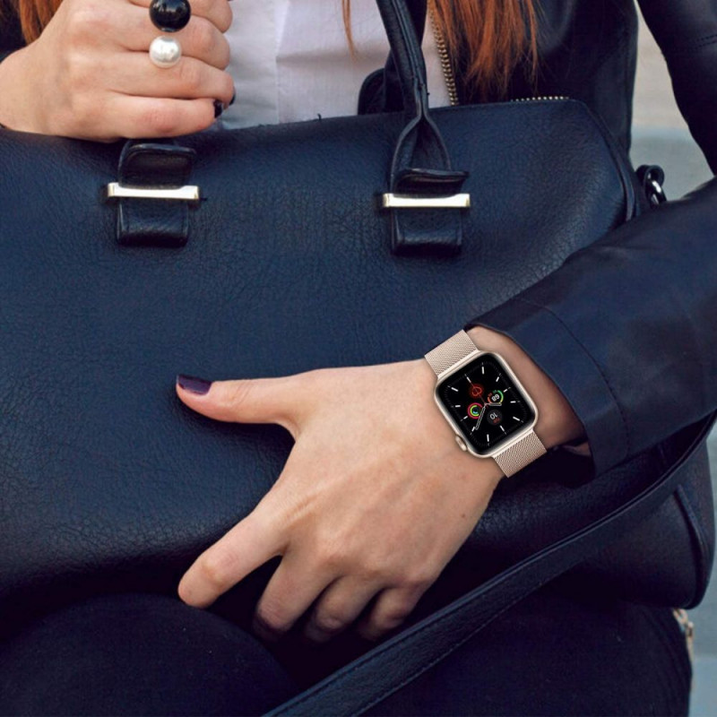 Tech-Protect MilaneseBand Apple Watch 4/5/6/7/SE 44/45 mm nerūsējošā tērauda rokassprādze, sudraba