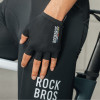 Rockbros TLS004 ROAD TO SKY īsās amortizējošās riteņbraucēju cimdi L, melni