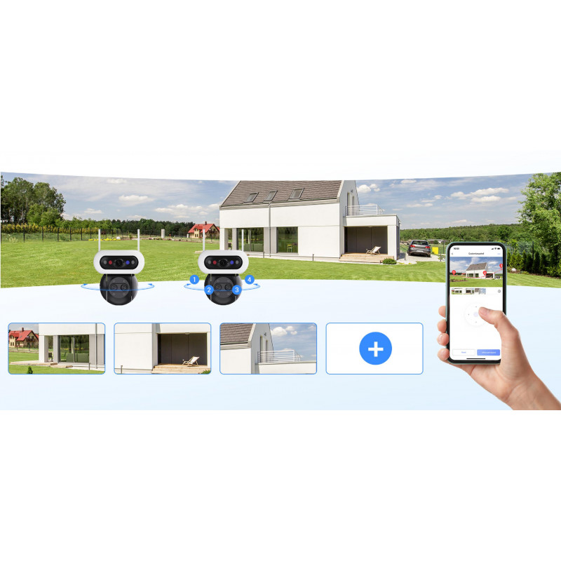 Ezviz C90f Triple 3K (5MP+5MP+5MP) IP kamera, Wi-Fi