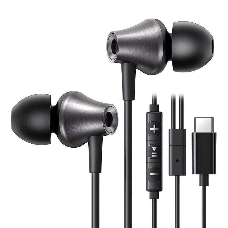 Ugreen EP105 USB-C vadu ieliekamās austiņas, 1.2 m, melnas