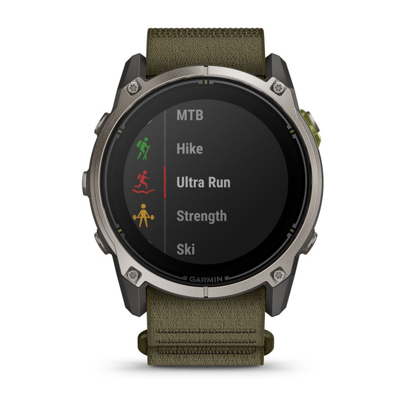 Garmin Enduro 4 GPS viedpulkstenis ar tumši olīvu ComfortFit auduma siksniņu (010-04799-01)