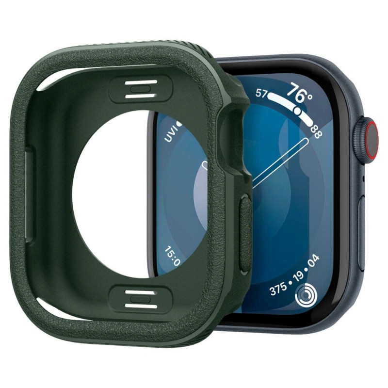 Spigen Caseology Vault apvalks Apple Watch 10 / 11 46 mm, pusnakts zaļš