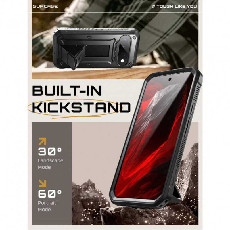 Supcase Unicorn Beetle Pro aizsargapvalks Google Pixel 11 Pro, melns
